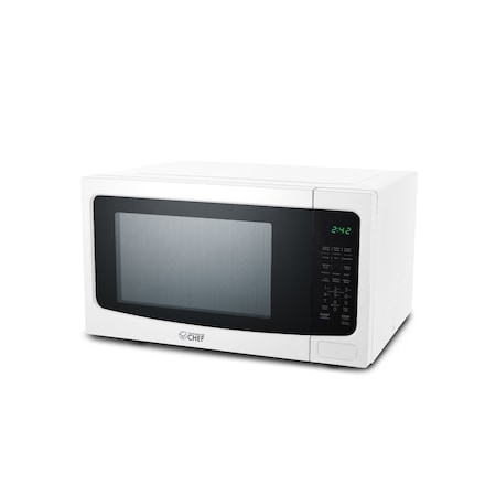 Commercial Chef 1.6 Cu. Ft. Countertop Microwave with Touch Controls & Digital Display, White Microwave CHM16MW6
